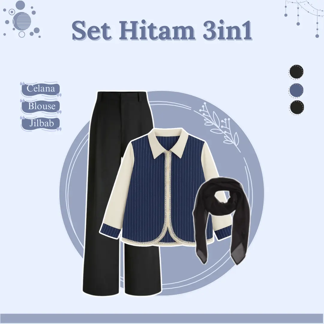 Set Hitam 3in1