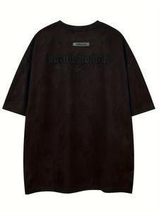 Camiseta casual de verano para hombre, ajustada de manga corta, diseño moderno de bordado cruzado, top deportivo para uso diario