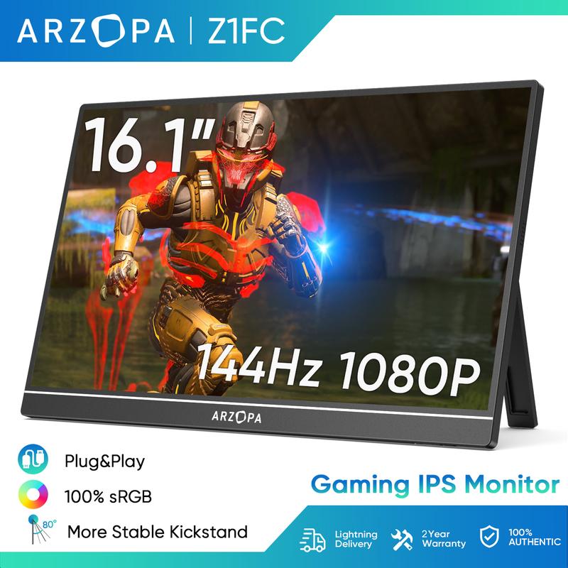   Live Special  ARZOPA 16,1 '' Z1FC Màn hình chơi game Cầm Tay  144Hz HDMI Mỹ-C Tương thích với iPad PC Mac Điện thoại Xbox PS4 