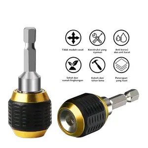 Adaptor Konektor Mata Bor Kopling Quick Change Chuck Heksagonal Pengganti Cepat Converter