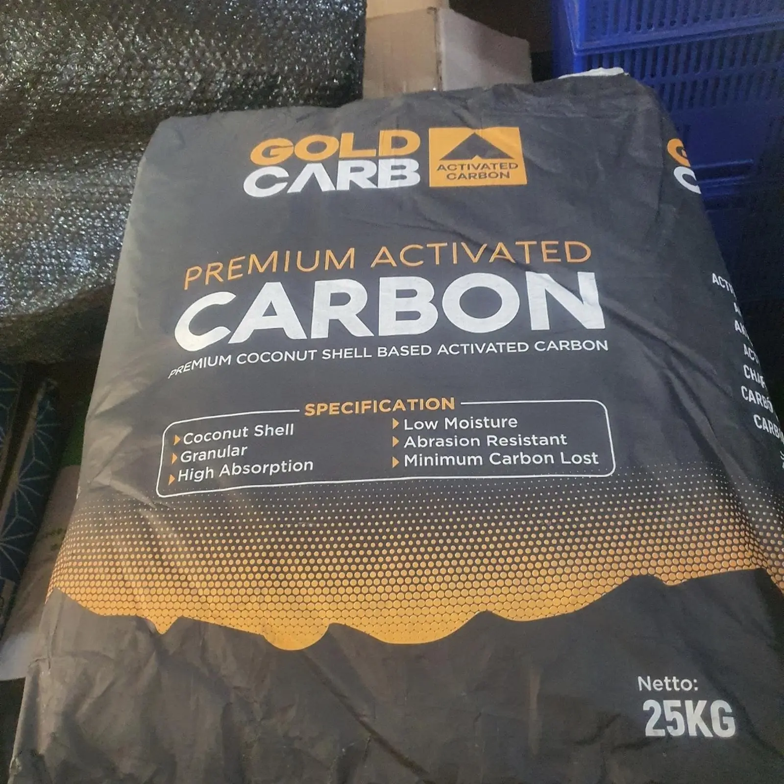 Carbon Aktif Impor" GOLDCARB" premi 1000
