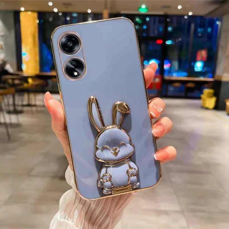 Premium Soft Case OPPO A60 A79 5G A38 A18 A98 5G A58 4G A78 4G A16 free Rabbit Phone Holder 1
