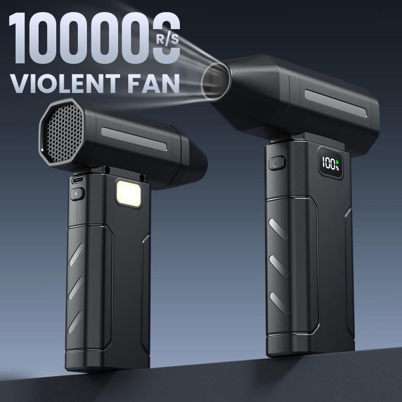 Quạt phản lực công suất cao X8 loại bỏ bụi mạnh mẽ Máy thổi bụi tốc độ gió cao QUẠT MÁT CÓ ĐÈN PIN Máy hút bụi không