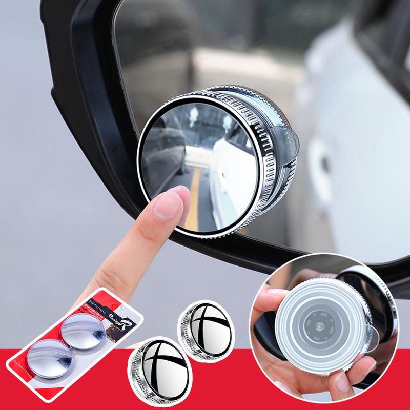 Product Introduction of 2Pcs Universal Car Blind Spot Mirror 360 Degree Adjustable Big Size Wide Angle Round Mirror Suction Cup 17