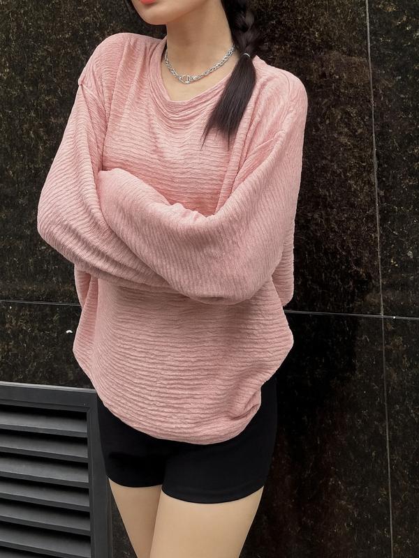 Áo dài tay nữ xốp nhăn 5 màu peonyb - Thun kiểu form rộng cổ tròn phong cách bánh bèo tiểu thư hotigrl hàn quốc đẹp