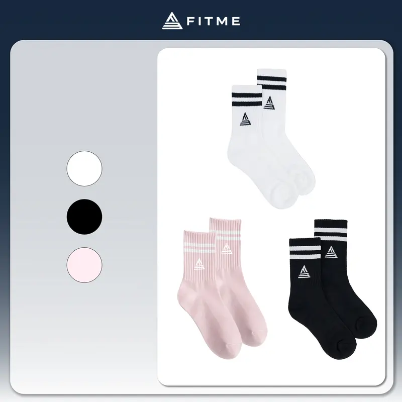 Vớ Fitme thể thao cổ cao dày dặn Nam Nữ thời trang Unisex 0