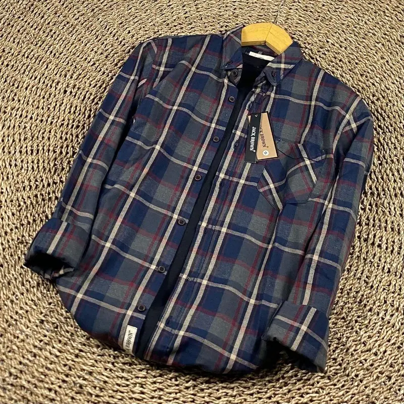 MAXIMUS.ID | Kemeja Flanel pria casual kemeja lengan panjang cowok JACKBROWN 4