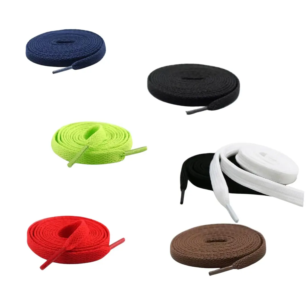 PAKET 3 PASANG- Tali Sepatu Model Gepeng/Tali Sepatu Perpasang Termurah/Tali Sepatu Picak/Tali Sepatu Pria Wanita Berbagai Macam Warna/Tali Sepatu Panjang 110 Cm Cewek Shoe Putih Hitam