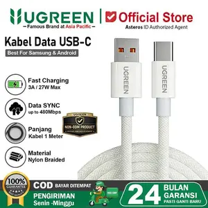 UGREEN Kabel Data USB Type C Fast Charging 3A Max For Samsung Oppo Vivo Redmi Realme Infinix Etc