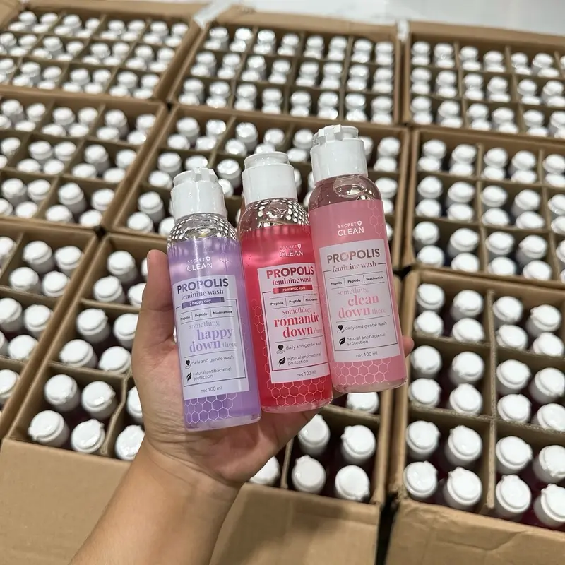 SECRET CLEAN PROPOLIS FAMININE WASH & SPRAY Feminine Perawatan Pencerah Kewanitaan Perfume Hygiene  Wanita  Manjakani Acid Extract Niacinamide Keputihan 3
