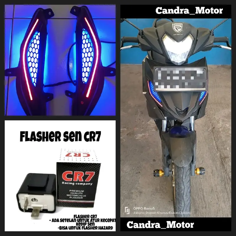 (Gratis Ongkir) Lampu Mata Gaban Honda Supra GTR 150 (Bonus Flahser) 2