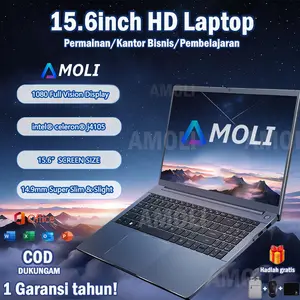 AMOLI Laptop Non Fingerprint Intel N4000  15.6-inci 8+256GB SSD Memori Garansi 1 Tahun