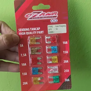 SEKRING  FUSE PIUS TANCAP KECIL KAKI PANJANG 5 7.5 10 15 20 25 30A KNZ