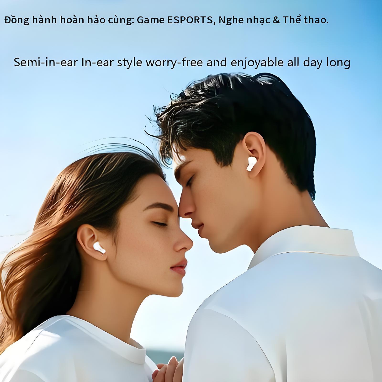 Eikelk Hsz Phantom N5 Pro Earphone Nirkabel Multifungsi Anti Air Dalam Baterai Tahan Lama TWS Bass Kuat Surround 3D Peredam Suara Cerdas Gaming Panggilan Musik Olahraga Earphone Bluetooth Nirkabel