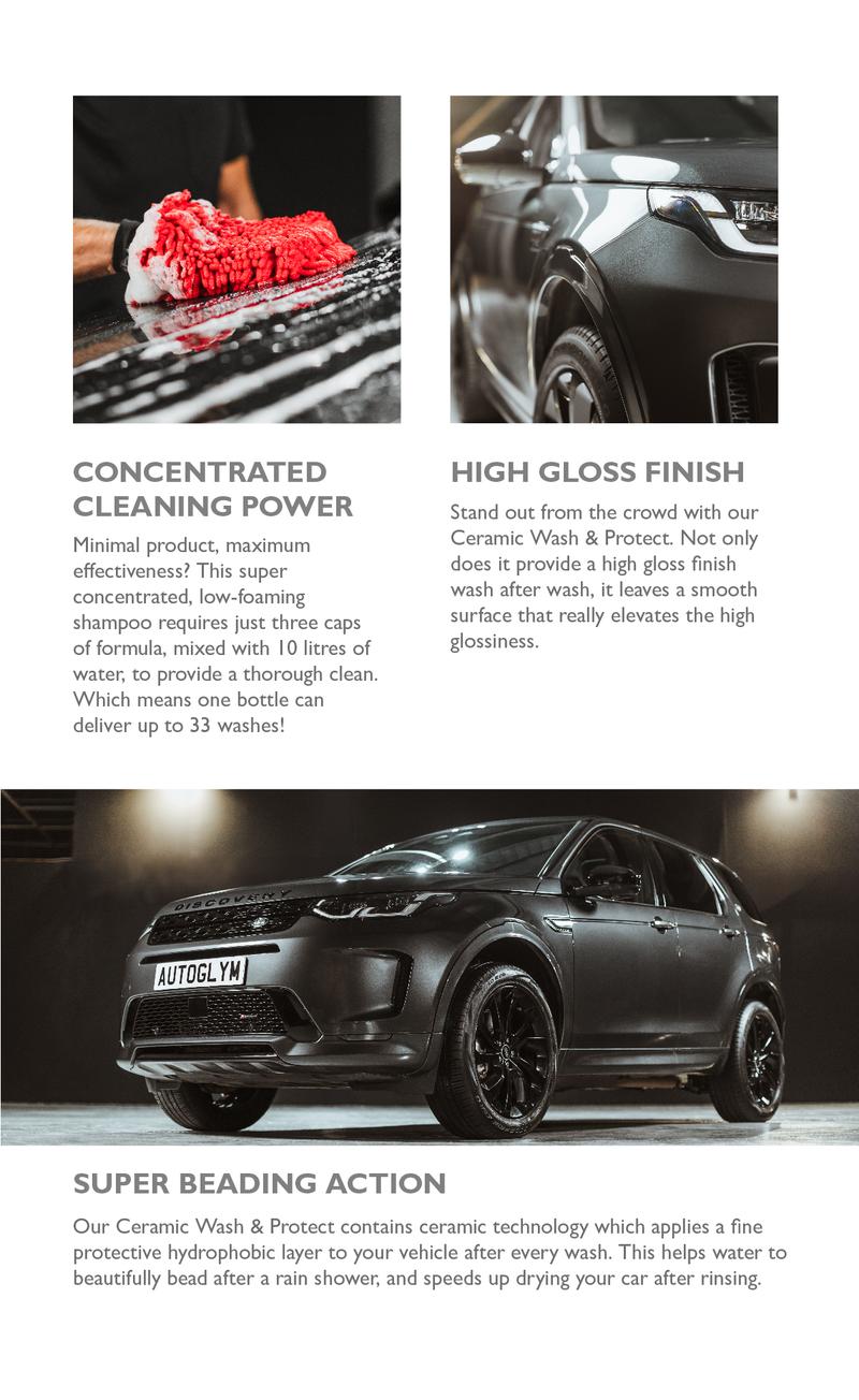 Product Introduction of NEW | Autoglym Ceramic Wash & Protect Sachet 30ml | Triple Action Wash | Clean, Protect & Add Gloss 1