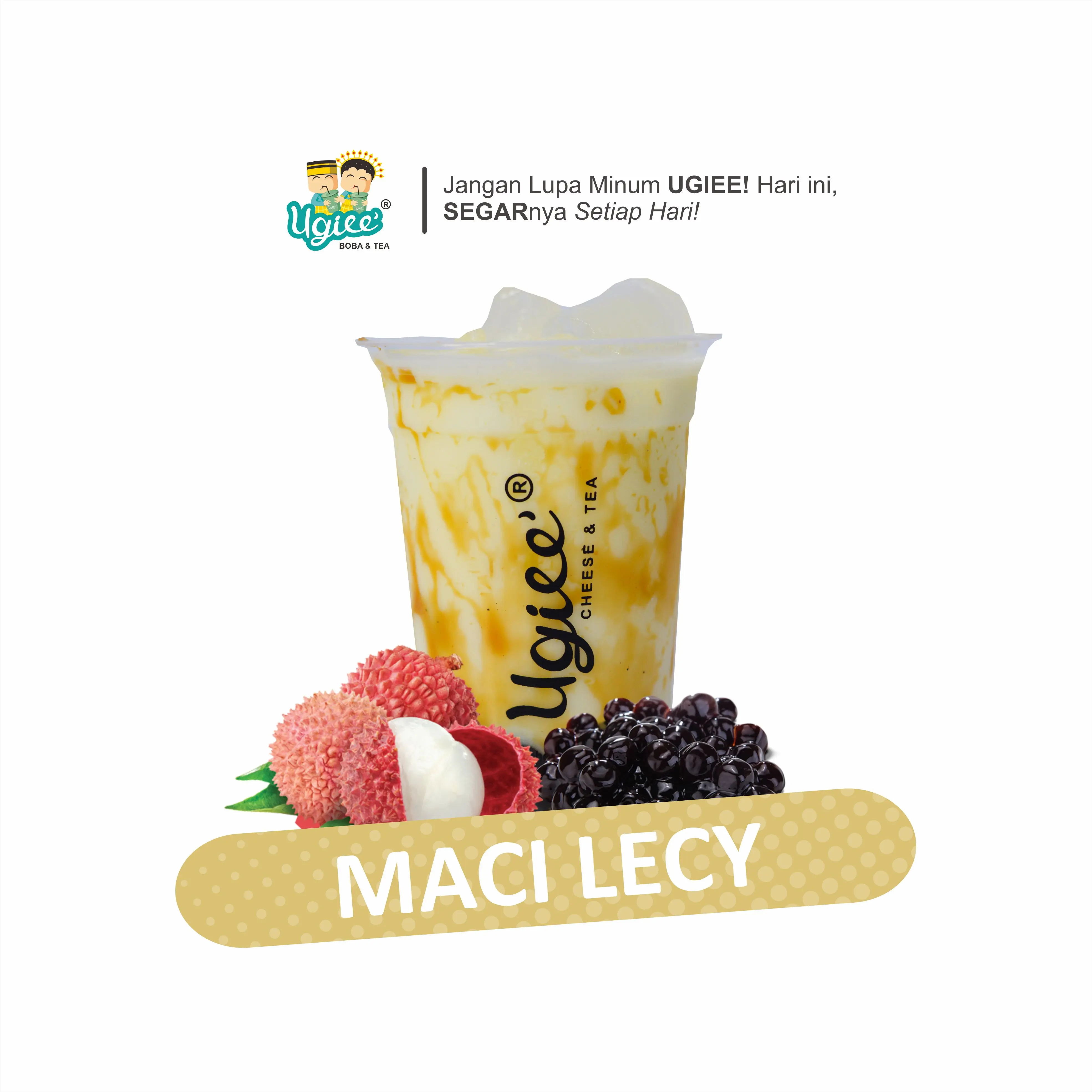 Maci Lecy 16oz - Isi 1 sachet Bubuk Minuman Racikan UGIEE Boba & tea