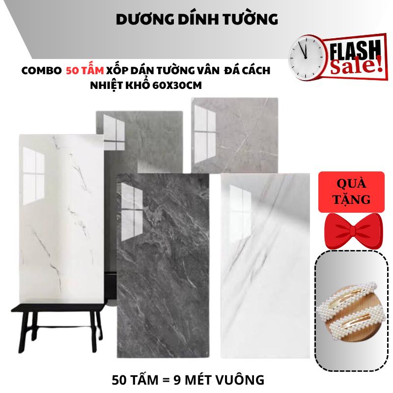 [DEAL LIVE]_[TẶNG 2 TẤM]_ COMBO 50 tấm XỐP phủ nhựa PVC vân đá hoa cương có lớp bạc cách nhiệt chống nóng dễ vệ sinh và lau chùi cho không gian sạch đẹp thi công tiện lợi và nhanh chóng  Decal Decor Decor Phòng