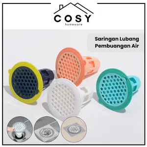COSY Saringan Lubang Pembuangan Air Kamar Mandi Wastafel Anti Bau Anti Kecoa Floor Drain Core Insect-proof Filter Penyaring Kotoran Saluran Drainase Lantai Toilet Plastik