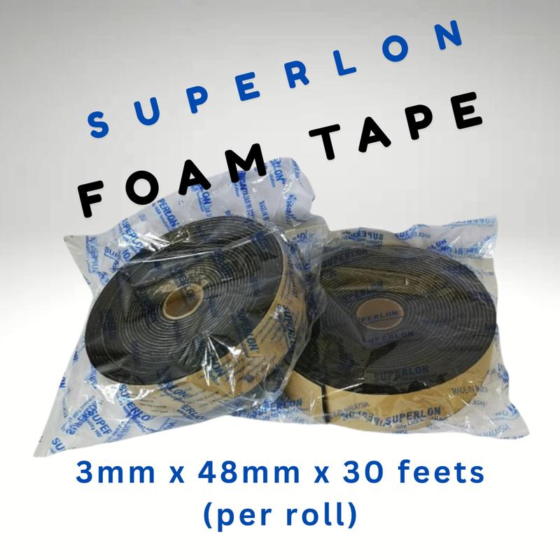 Superlon Foam Tape 3mm x 48mm x 30 feets (per roll) Self Adhesive ...