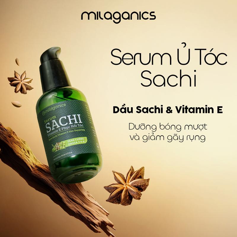 Serum Dưỡng Tóc Hỗ Trợ Phục Hồi Tóc Sachi Vitam E MILAGANICS OMEGA 3-6-9 Chăm Sóc Đuôi Tóc Khô Xơ Tinh Dầu Phục Hồi Tóc Giữ Nếp Dưỡng Tóc Mềm Mượt Chăm Sóc Tóc Hư Tổn Khô Xơ Tinh Chất Dưỡng Tóc Sấy Uốn Nhuộm Dầu Dưỡng Sấy Tóc Nữ Women Argan