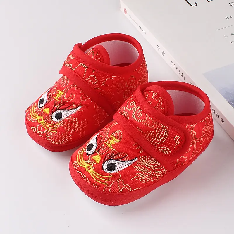 Giày Đi Bộ Cho Trẻ Sơ Sinh, Trẻ Mới Biết Đi, Giày Vải, Đế Mềm Chống Trượt, Họa Tiết Kẻ Sọc, Thích Hợp Cho 0-12 Tháng 5