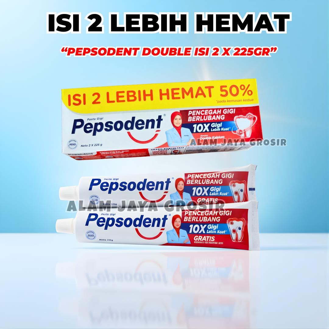 PROMO 2 PCS PEPSODENT  225gram PASTA GIGI PEMUTIH HEMAT MURAH