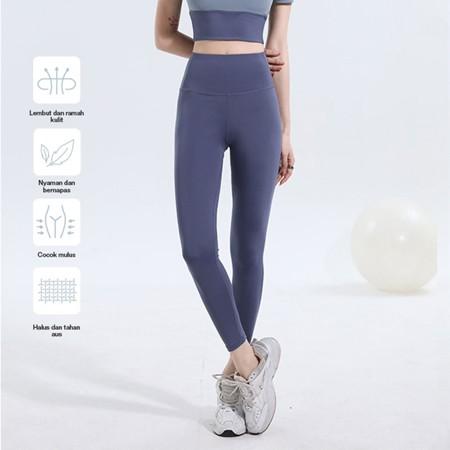 Yoga Legging Celana Olahraga Wanita High Waist  Polos Gym Fitness Yoga  Running Outdoor Sport JY20 compression  pants 5