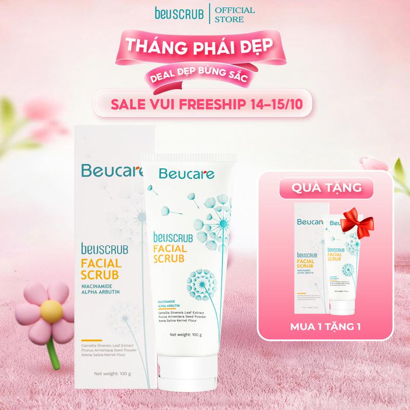 [Mua 1 Tặng 1] Mua 1 Tuýp Tẩy Tế Bào Chết Cho Da Mặt Tặng Ngay 1 Tuýp Tẩy Tế Bào Chết Da Mặt Nam Nữ, Men  Women  Fullsize 100g Skincare Làm Đẹp Da - TDC622 tom