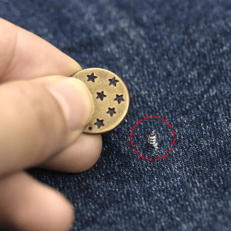 [Sepuluh tombol dilengkapi dengan obeng dan kotak]Kancing celana jeans wanita pengencang bebas paku bebas lubang celana khusus yang dapat disesuaikan mengubah ukuran pinggang celana ukuran pinggang kancing dewi 4