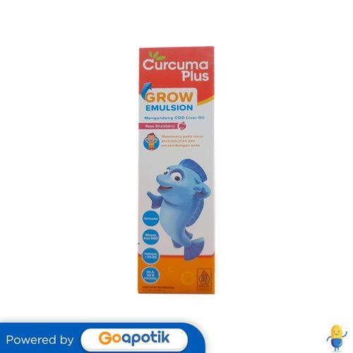 Gambar CURCUMA PLUS EMULSION GROW RASA STRAWBERRY SIRUP 200 ML dari Apotek Klengkang Farma by GoApotik Kab. Badung Tokopedia
