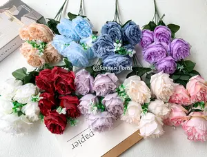 Bunga Peony X5 artificial flower dekorasi