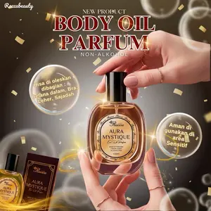 Roccabeauty Aura Mystique Body Oil Parfum Non Alkohol Bibit Parfum Murni Wangi Kalem Aman Di Gunakan Di Area Sensitif