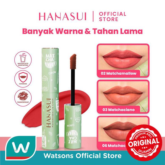 Gambar Hanasui Mattedorable Lip Cream 02 Matchamallow 4g dari Watsons Indonesia Official Store Kab. Tangerang Tokopedia