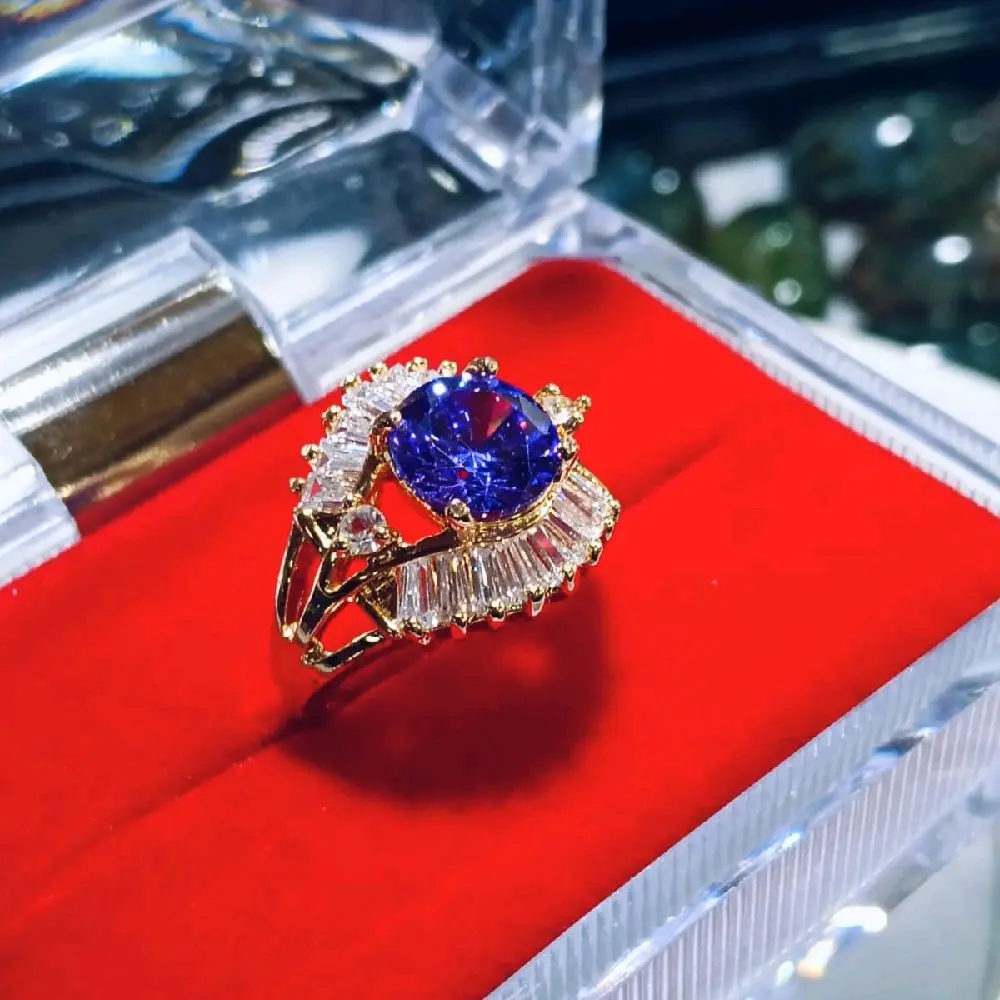 Cincin Wanita Batu permata America Daimond Kecubung DM 10×8