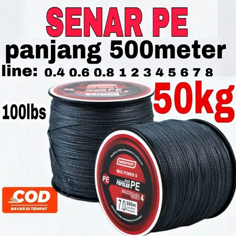 SENAR PE PANCING 500M SENAR PE Termurah SENAR PANCING ANTI KRITING SENAR KECIL KUAT 50 KG SENAR GALATAMA LELE TERKUAT SENAR PE ASLI SENAR PANCING ANTRI KRITING DAN KUAT PE 0.3 50 METER 150 M SENAR MURAH TERKUAT/Benang PE/tali PE
