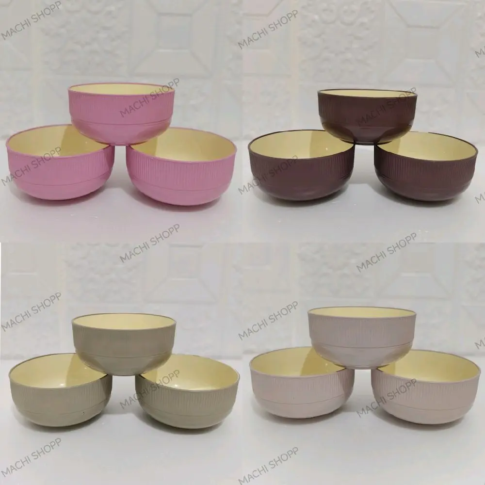 Great Mangkok Warna Cantik Bahan Plastik Tebal Mangkuk Makan Warna Kitchenware