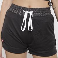 Gambar FITWEAR- Celana pendek lari + Inner  CASSIE NET [BLACK]-M-2XL dari Fitwear Indonesia Kota Bandung 5 Tokopedia
