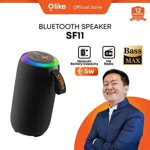 [EXCLUSIVE KING KEVIN] Olike Speaker Bluetooth SF11 | Bass 5W | LED Light | HD Audio Stereo Bass Max | Radio FM | IPX4 Waterproof | 8 Jam Playtime | Bluetooth 5.3 | 1800mAh Baterai 3 Jam | Desain Compact Stylish | Garansi 1 Tahun