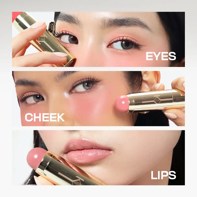 KIVA Dream Flush Blush Stick - Tripeptide Collagen Hydrating Blush On Tahan Lama Cream Semi Dewy Finish Praktis Perona Pipi 5