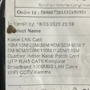 Kabel LAN Cat6 10M/15M/20M/30M/40M/50M/60M/70M/80M/100M/110M /120M/130M Outdoor Indoor Kabel Patch Cord UTP  RJ45 CAT6 Komputer Broadband 1000MBS LAN Cable WIFI CCTV Kamera
