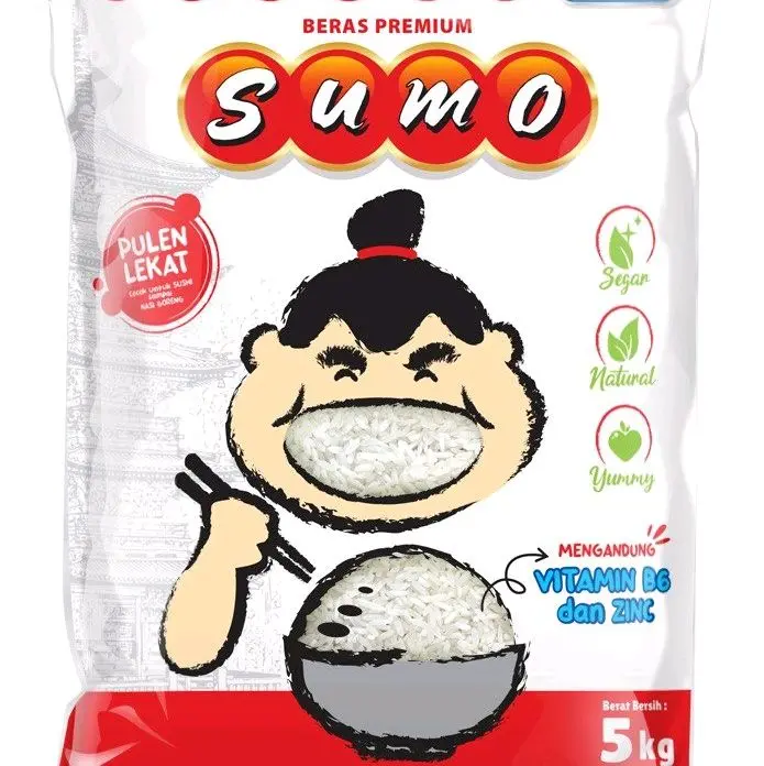 Sumo Beras Premium 5Kg Merah - Pulen Lekat, Vegan, Natural, Mengandung Vitamin B6 dan Zinc