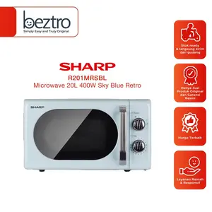 Sharp R201MRSBL - Microwave Oven Retro Design 20L 400W Sky Blue Biru