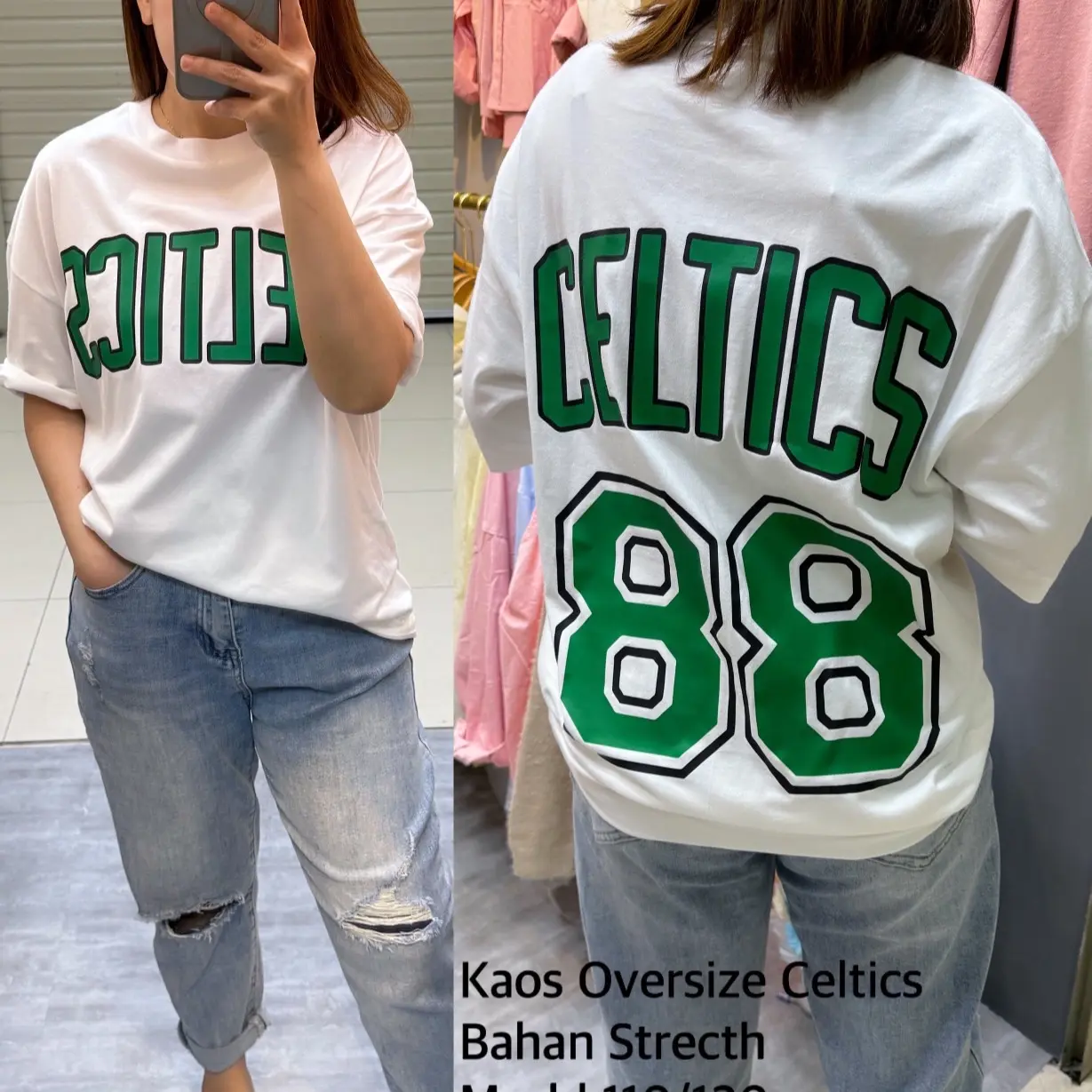 Kaos Oversize bkk ( Bahan strecth )