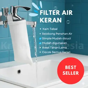 Filter Air Keran Kain Tebal Selobong Penahan Air Praktis Mudah Dicuci Awet Tahan Lama Cocok untuk PDAM Sumur Bor WTP Best Seller