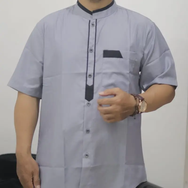 Kemeja koko Baju Pria dewasa lengan pendek 3