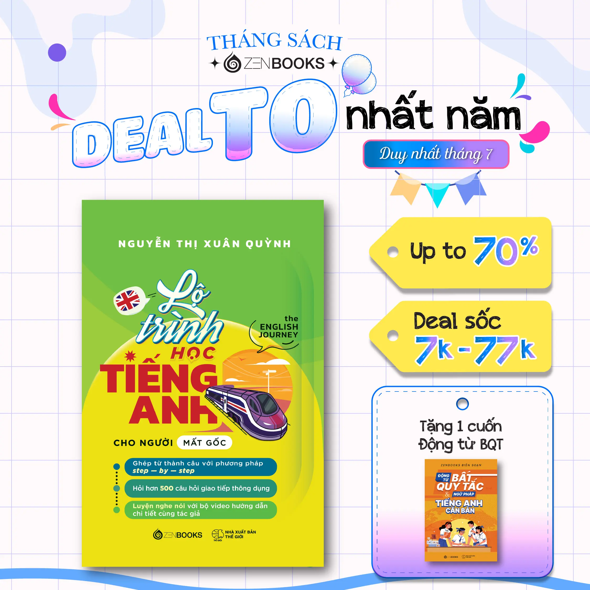 Sách - Lộ Trình Học Tiếng Anh Cho Người Mất Gốc (The English Journey) - Nguyễn Thị Xuân Quỳnh - Zenbooks