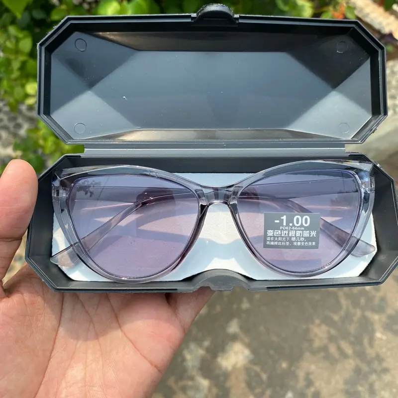 Kacamata Photocromic Minus Cat Eye -0.50 s/d -6.00 Frame Titanium Elegan Model Korean Style Eyewear 2