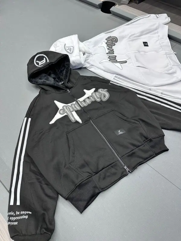 HOODIE JAKET BOXY ZIPPER REFLEKTIF MENYALA UNISEX SABLON FOAMING (EPIMONOS) DOBLE ZIPPER YKK 3