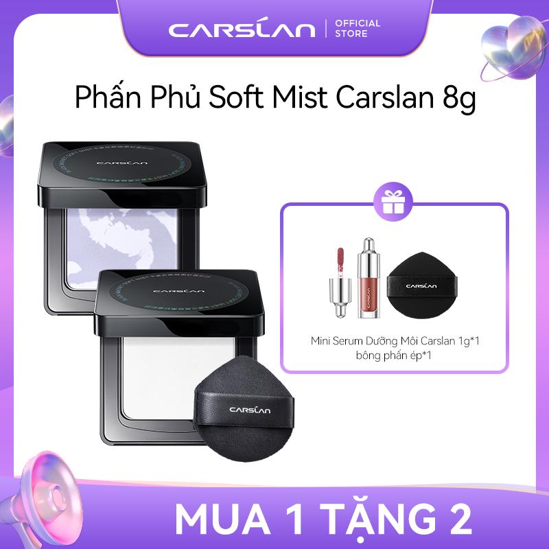 seungthao x CARSLAN Phấn phủ trang điểm Carslan Kiểm soát dầu,Kiềm dầu giữ nền lâu hơn Dặm lai nền không bị vón cục 8g+ Mua 1 Tặng 2 Bông phấn *1+ son bóng mini 1g