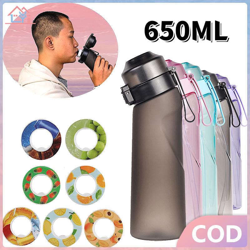 【COD】Botol Air Flavour/Furit Scent 650ml Bottle/Air Cangkir Olahraga/Air Up Water Cup/Flavored Water Bottle/Furit Scent 650ml Botol Plastik Fitness Olahraga Fragrance Cangkir Air Dengan Sedotan 0